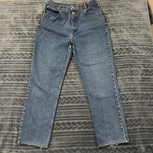 VTG Lawman Relaxed Fit Bareback Western Denim Jean Women's No Size Tag (30x28)
